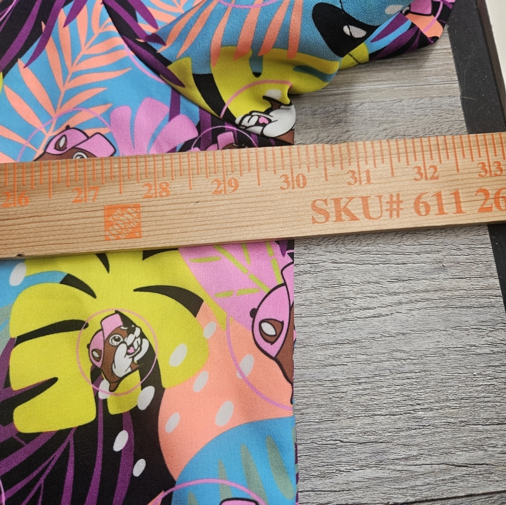 Buc-ee's Neon Tropical Camper Print Hawaiian Button Front Shirt Men's 4X NWOT - Picture 7 of 8